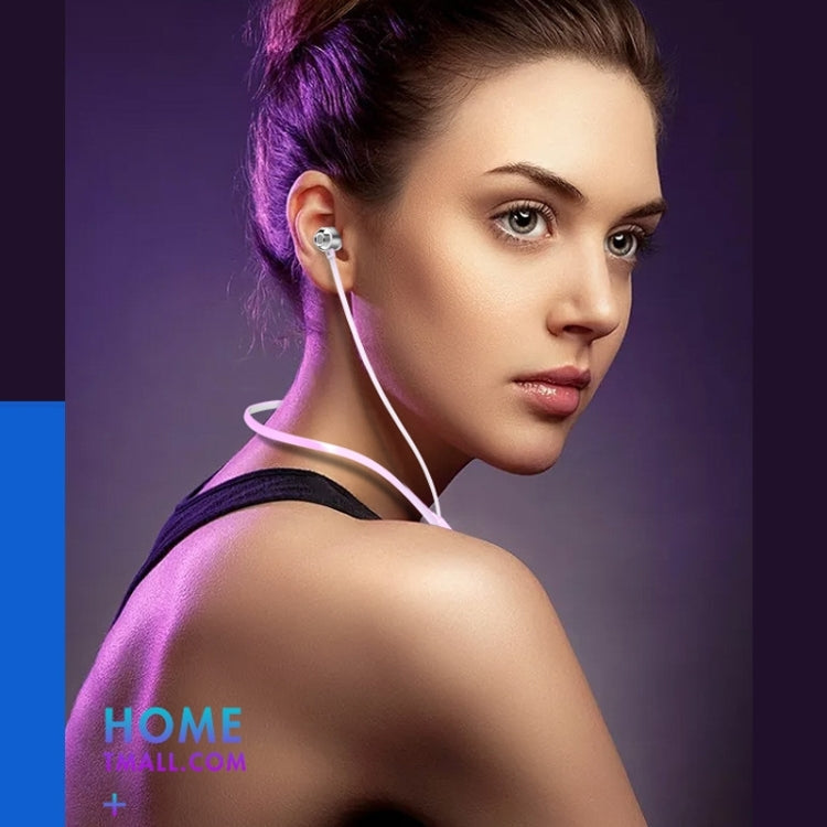 Bluetooth 5.1 Round Wire Neck-mounted Bluetooth Sports Earphone with Magnetic Function(Black)