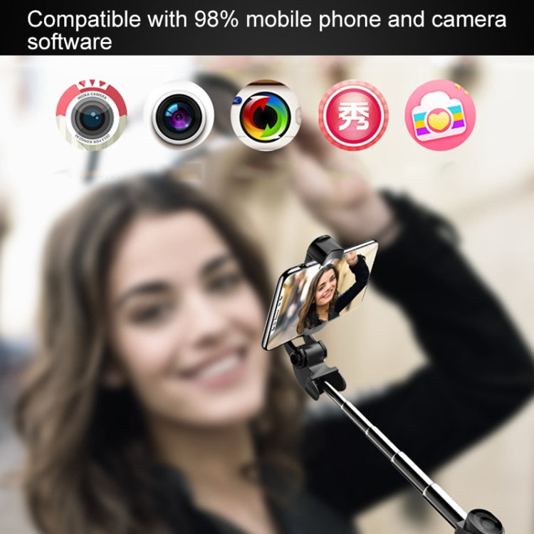 XT-09 Multi-function Live Broadcast Mobile Bluetooth Self-timer Pole Tripod (Red)
