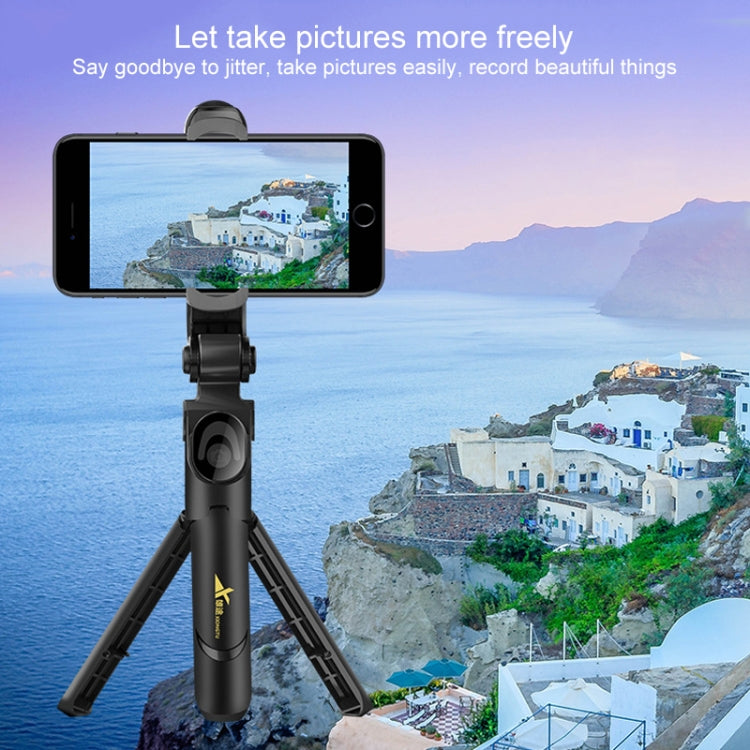 XT-09 Multi-function Live Broadcast Mobile Bluetooth Self-timer Pole Tripod (Red)