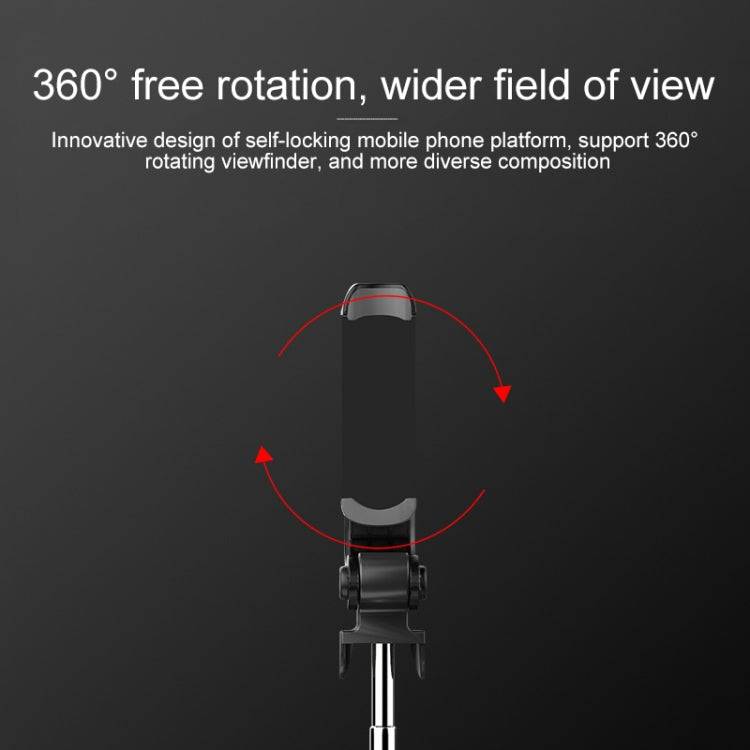 XT-09 Multi-function Live Broadcast Mobile Bluetooth Self-timer Pole Tripod (Red)