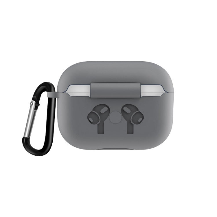 For AirPods Pro Silicone Flip Cover Earphone Protective Case with Anti-drop Buckle, Red, Black, Baby Blue, Coffee, White, Dark Blue, Yellow, Pink, Green, Grey, Light Pink, Watermelon Red, Light Purple, Purple