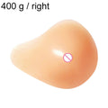 AS6 Spiral Shape Postoperative Rehabilitation Fake Breasts Silicone Breast Pad Nipple Cover 400g/Right, 400g/Right