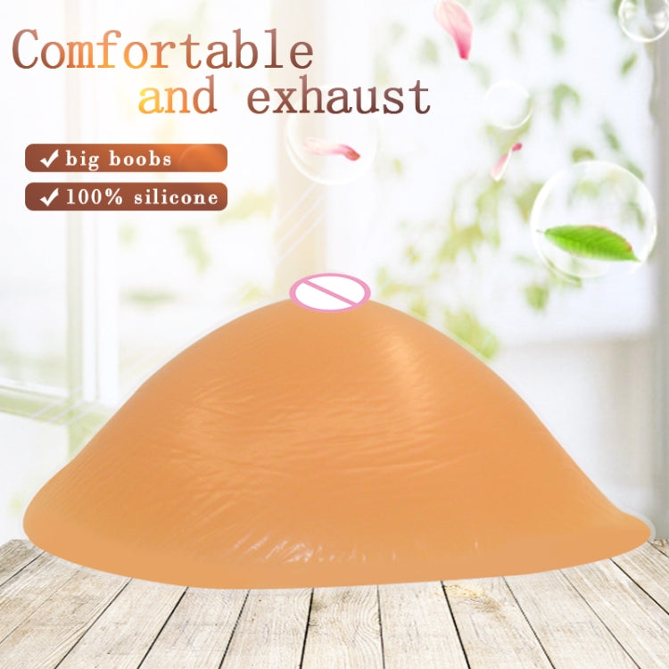 AS6 Spiral Shape Postoperative Rehabilitation Fake Breasts Silicone Breast Pad Nipple Cover 400g/Right, 400g/Right