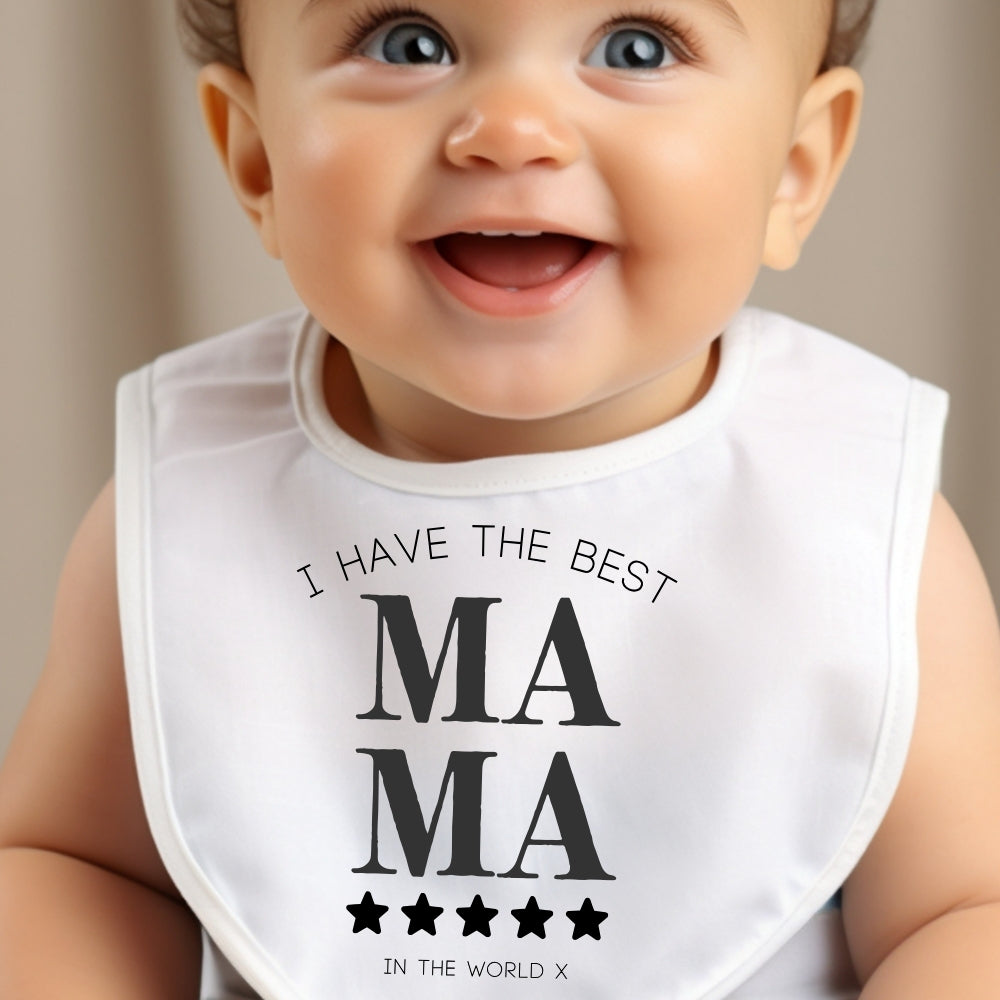 Personalised Best Mama Baby Grow, Vest or Bib with Name