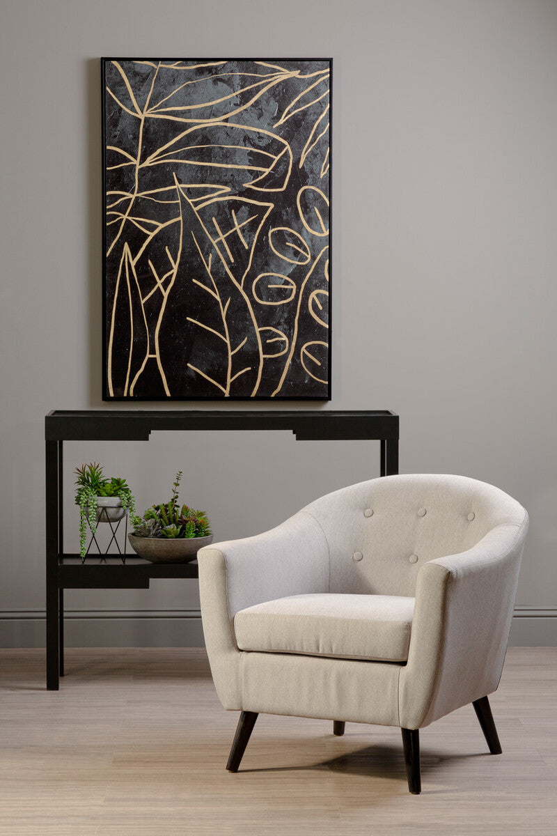 Black Console Table with Storage, Osaka
