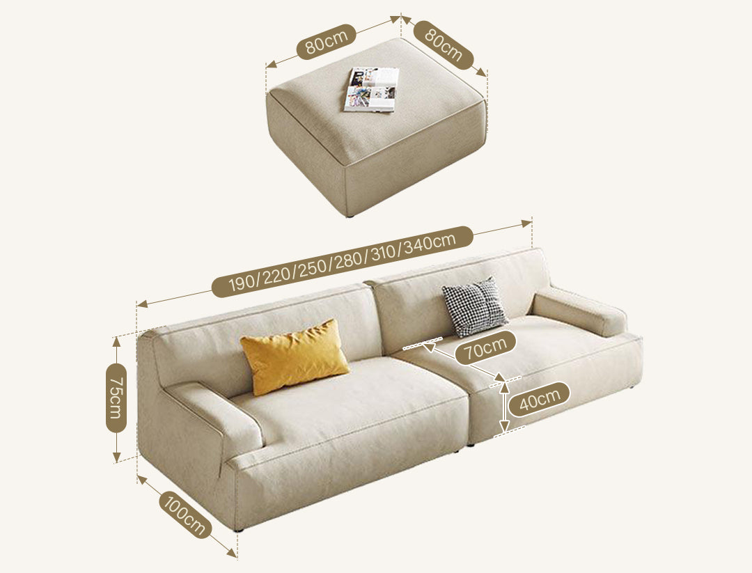 Isaac Three Seater Sofa, Modular Sofa, Leathaire