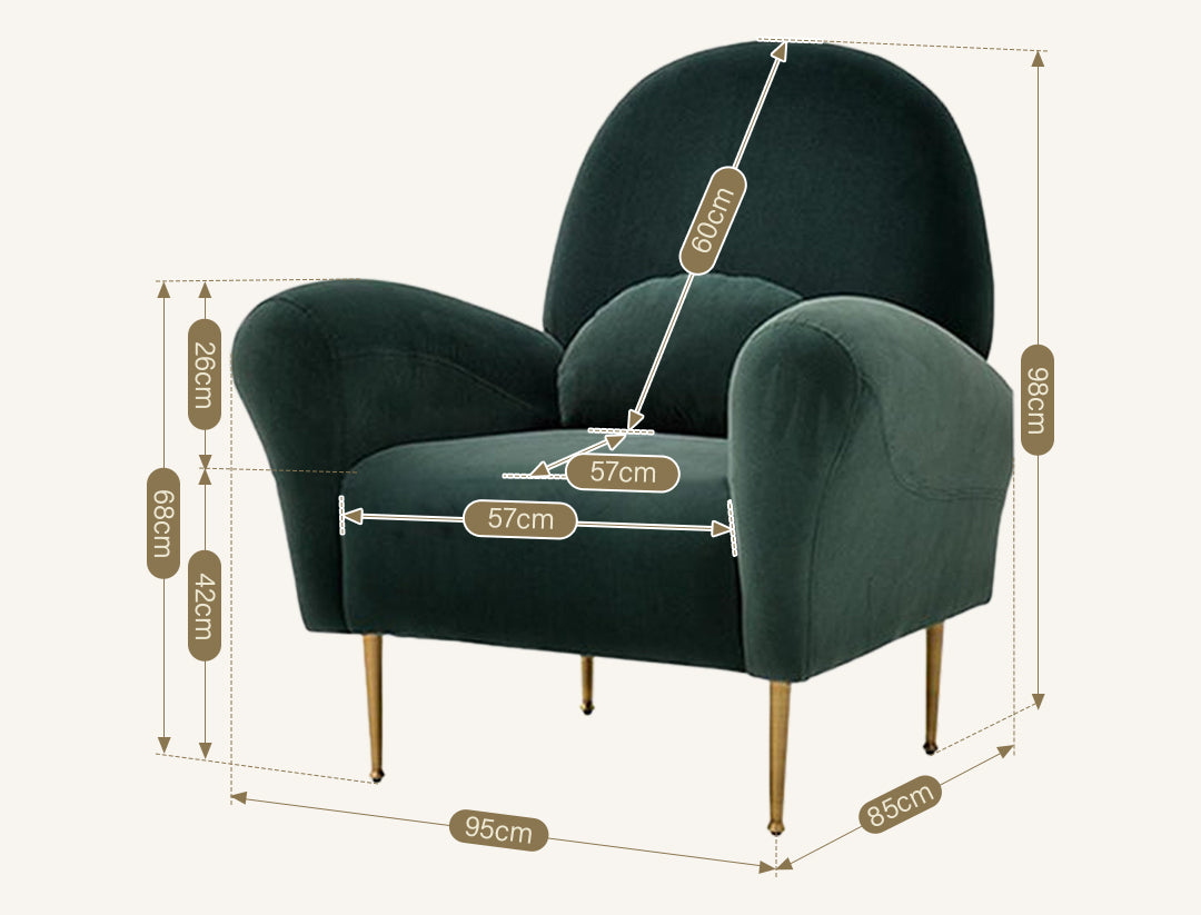 Isabella Armchair, Velvet