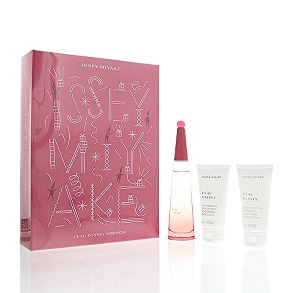 Issey Miyake L'Eau D'Issey Rose & Rose Gift Set 50ml EDP + 50ml Body Lotion + 50ml Shower Cream