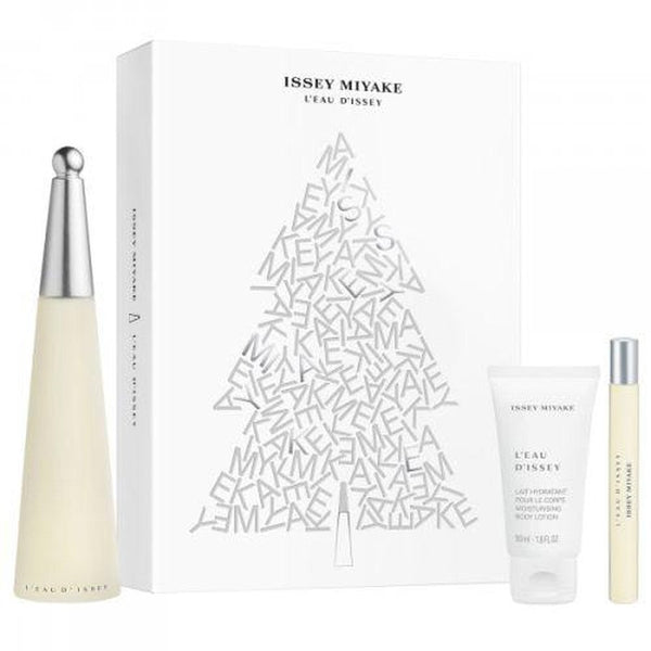 Issey Miyake L'eau d'Issey Gift Set 100ml EDT + 50ml Body Lotion + 10ml EDT Purse Spray - Christmas Edition