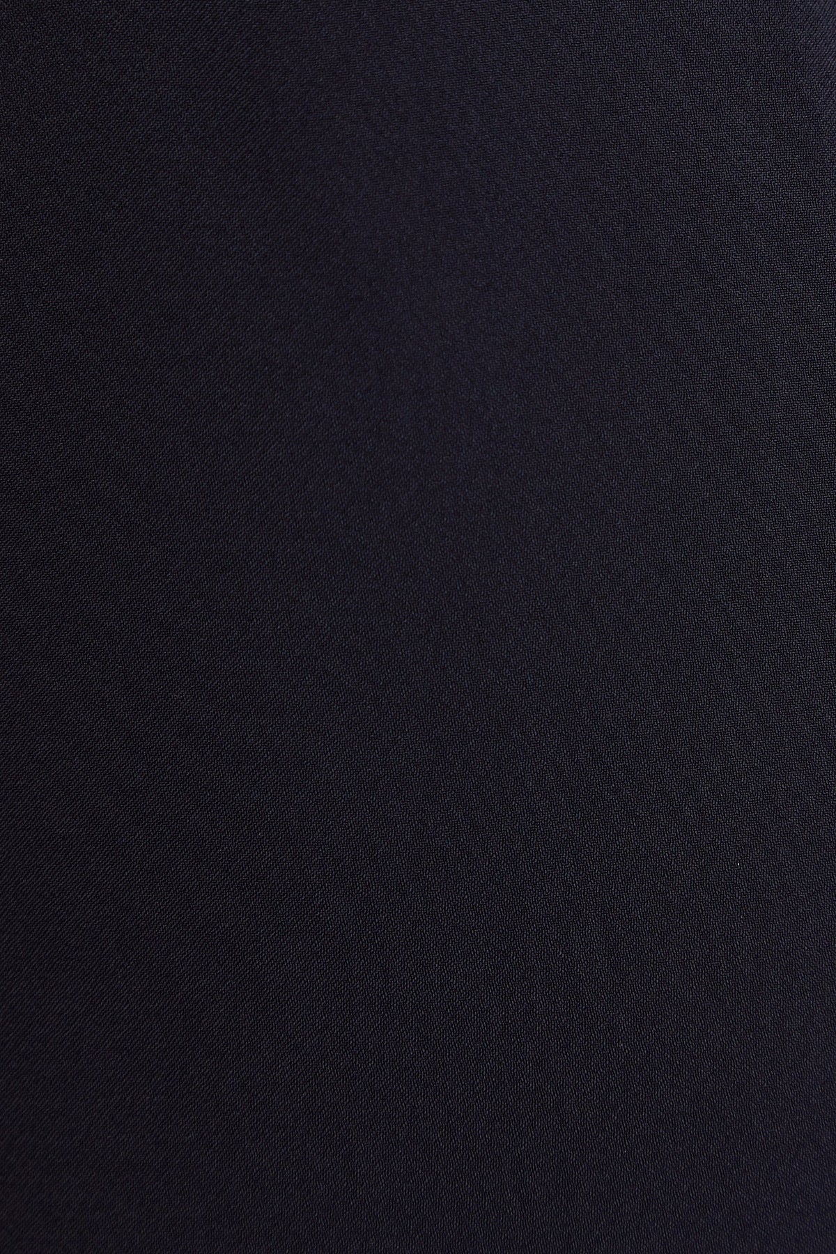 Timo Satin Back Crepe Sustainable Midi Skirt - Navy