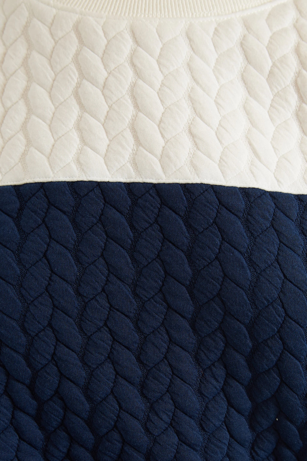 Jan 2 Colour Sweatshirt - Navy and White
