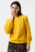 Jan Cable Quilt Sweatshirt - Mustard