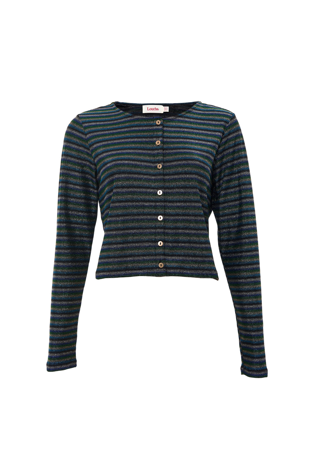 Jayda Sparkle Stripe Cardigan - Silver