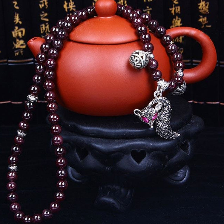 Fashion Jewelry Accessory Garnet Beads Bracelet, Aquamarine & Longevity Lock, White Jade, Pink Crystal & Cat, Pink Crystal & Elephant & Fish, Red Agate & Elephant, Red Agate & Pi Xiu, Violitde, Garnet, Blue Sandstone & Calabash, Red Agate & Buddha Head