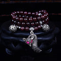 Fashion Jewelry Accessory Garnet Beads Bracelet, Aquamarine & Longevity Lock, White Jade, Pink Crystal & Cat, Pink Crystal & Elephant & Fish, Red Agate & Elephant, Red Agate & Pi Xiu, Violitde, Garnet, Blue Sandstone & Calabash, Red Agate & Buddha Head