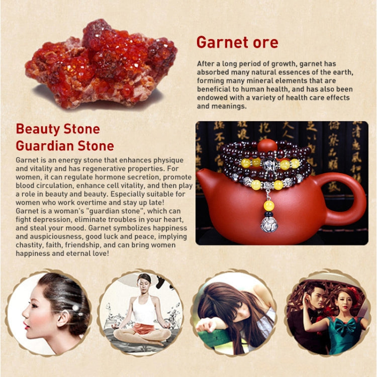 Fashion Jewelry Accessory Garnet Beads Bracelet, Aquamarine & Longevity Lock, White Jade, Pink Crystal & Cat, Pink Crystal & Elephant & Fish, Red Agate & Elephant, Red Agate & Pi Xiu, Violitde, Garnet, Blue Sandstone & Calabash, Red Agate & Buddha Head