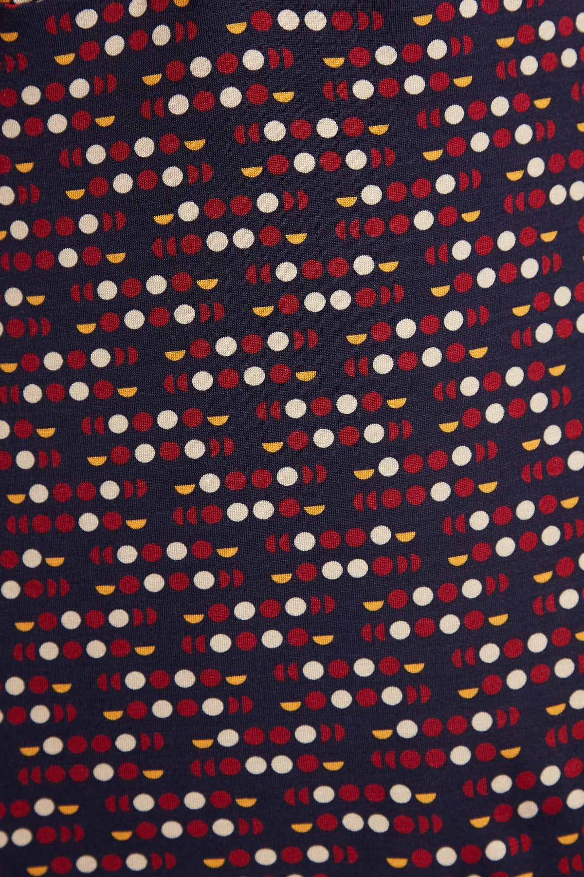 Jona Retro Dots Print Long Sleeve Mini Dress