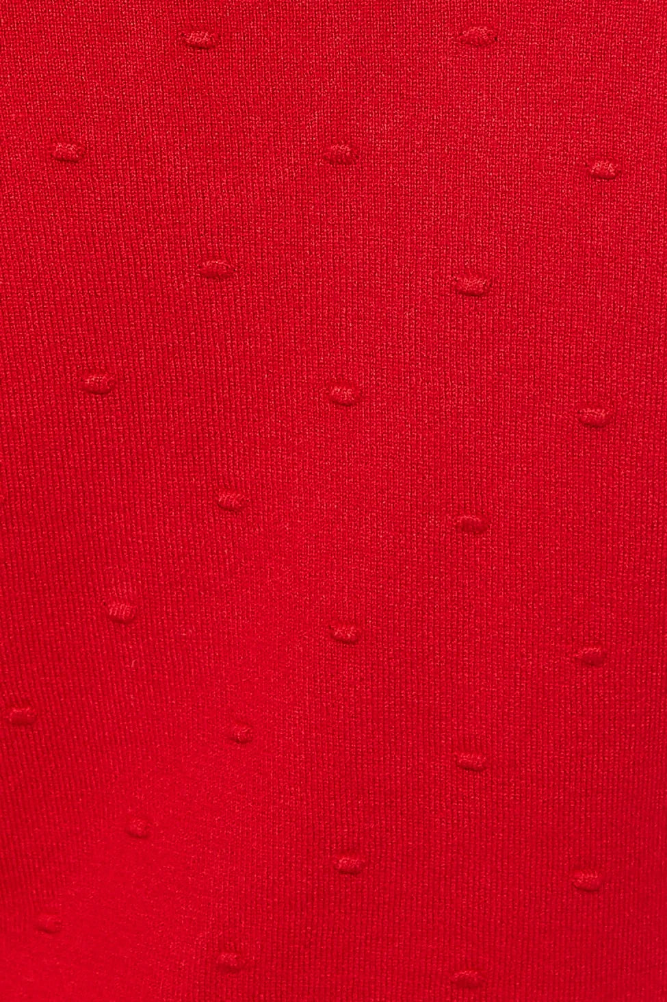Louche Josephina Raindrops Textured Short Sleeve Collared Sweater Red
