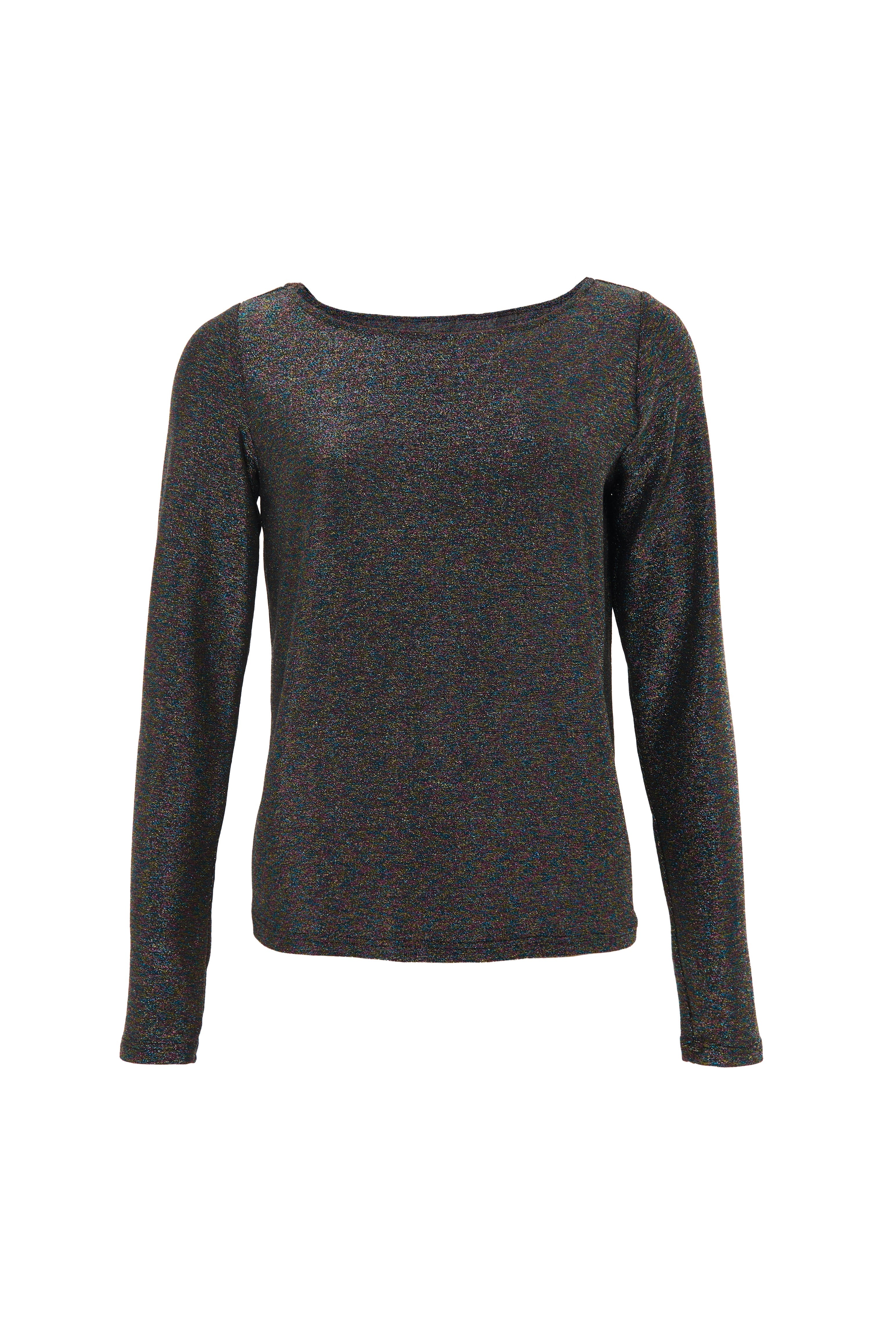 Josiane Sparkle Boat Neck Top - Multi