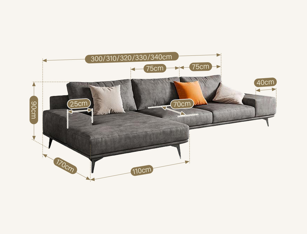 Jarrod Three Seater, Four Seater, Five Seater Corner Sofa