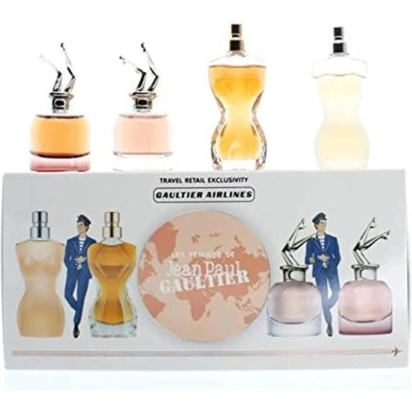 Jean Paul Gaultier Miniatures Gift Set 6ml Scandal EDP + 6ml Divine EDP + 6ml Classique EDT + 6ml La Belle EDP