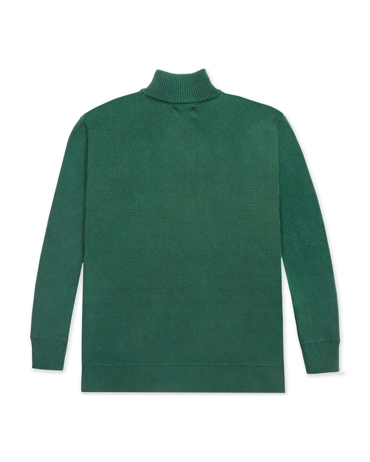 Knit 1/4 Zip Green