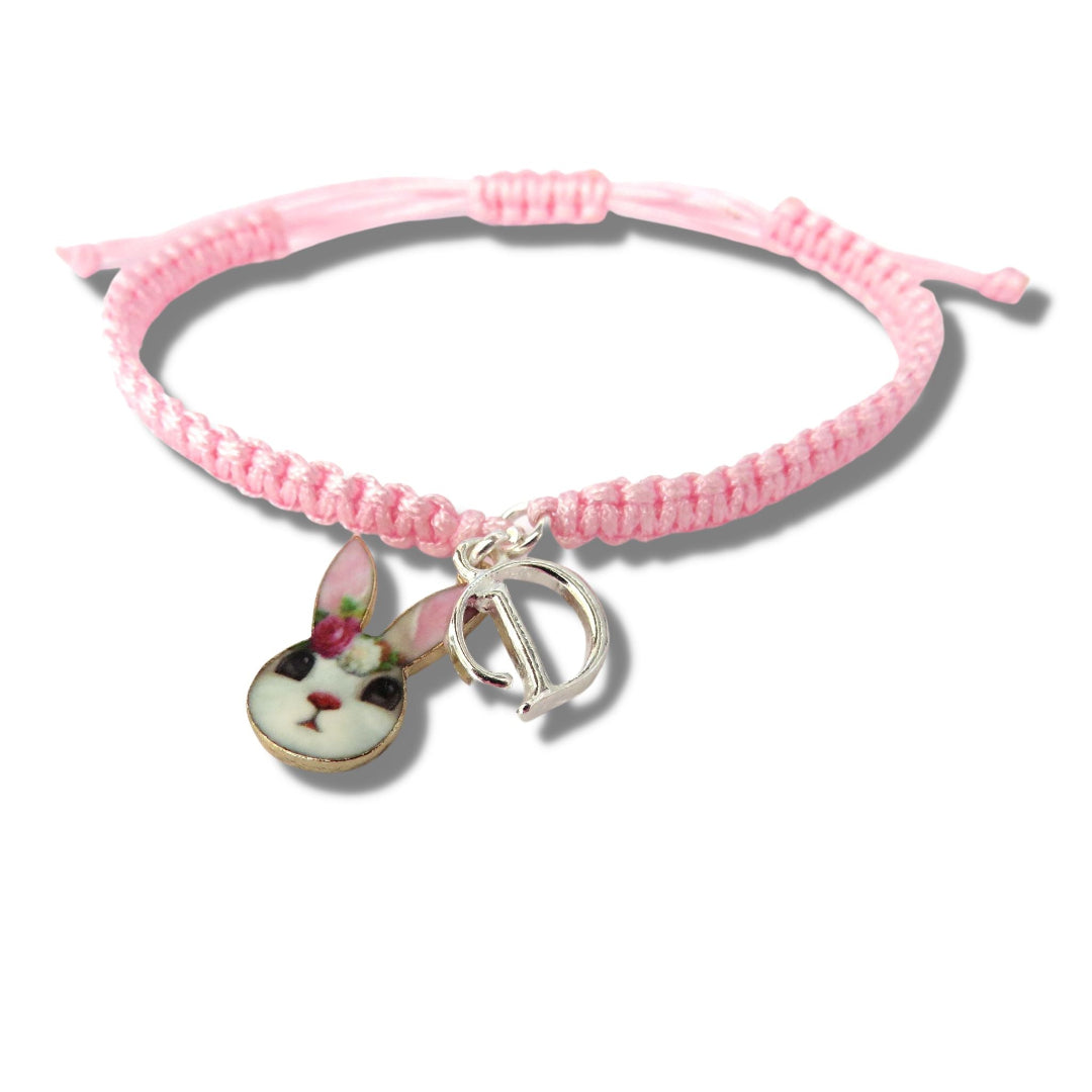 Personalised Children's Initial Bunny Friendship Bracelet