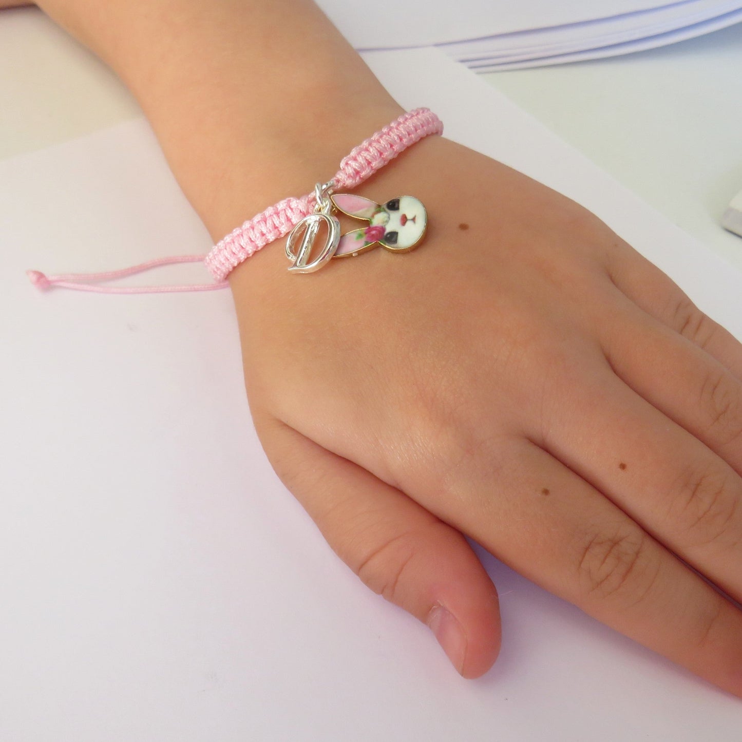 Personalised Children's Initial Bunny Friendship Bracelet
