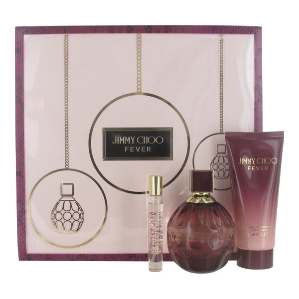 Jimmy Choo Fever Gift Set 100ml EDP + 100ml Body Lotion + 7.5ml EDP