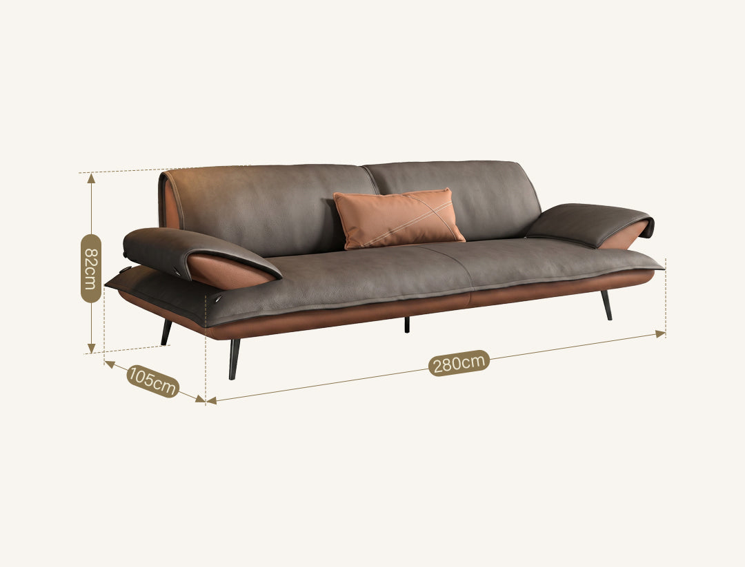 Julius S25 Two Seater Sofa, Leathaire