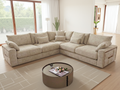Jupiter Large Corner Sofa: Luxurious Fabric, Deep Seating, Plush Scatter Cushions