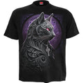 CELTIC WHISKERS - Front Print T-Shirt Black