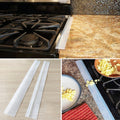 2 PCS 25 inches Gas Stove Slit Strip Antifouling Dustproof Waterproof Kitchen Sealing Strip, 25 inches (White), 25 inches, 25 inches (Black)