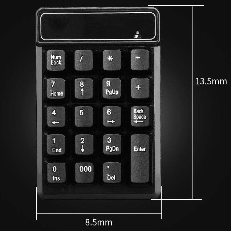 MC Saite 525RF 19 Keys Wireless 2.4G Numeric Keyboard