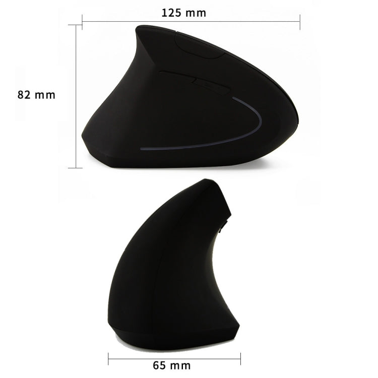 CM0093 Wired Version 2.4GHz Three-button Vertical Mouse for Left-hand, Resolution: 1000DPI / 1200DPI / 1600DPI, Cable Length：1.7m, Wired Version