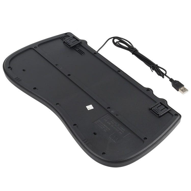 KB-301B Multimedia Notebook Mini Wired Keyboard, Cangjie Version (Black)