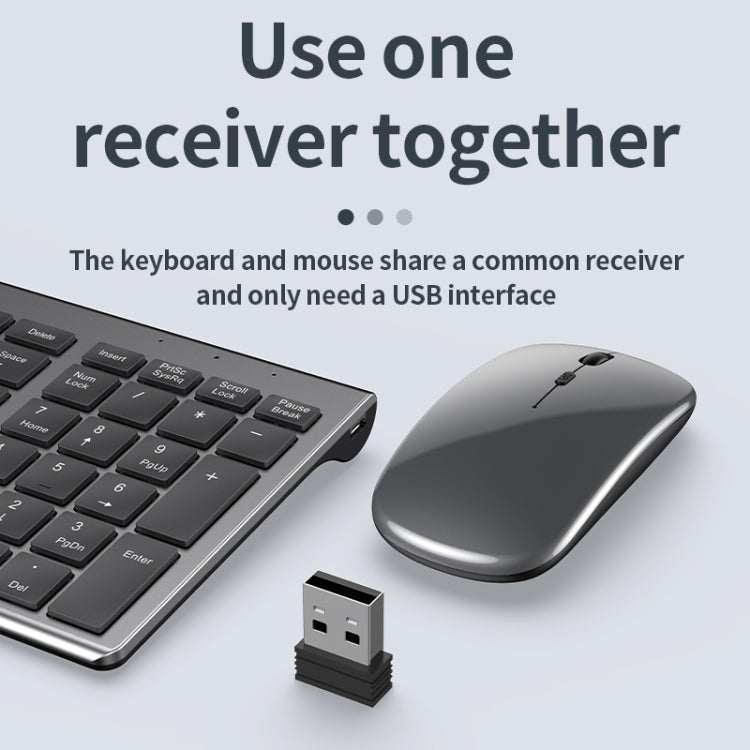 109 Three-mode Wireless Bluetooth Keyboard (Silver)
