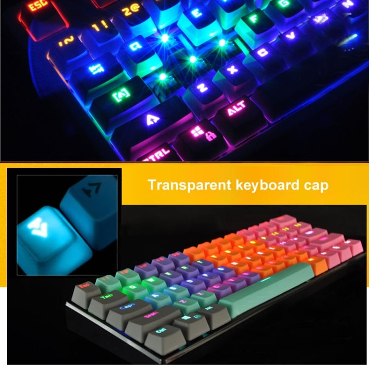 ABS Translucent Keycaps, OEM Highly Mechanical Keyboard, Universal Game Keyboard, Black, Orange, Pink, Grey, Blue, Purple, Red, White, Yellow
