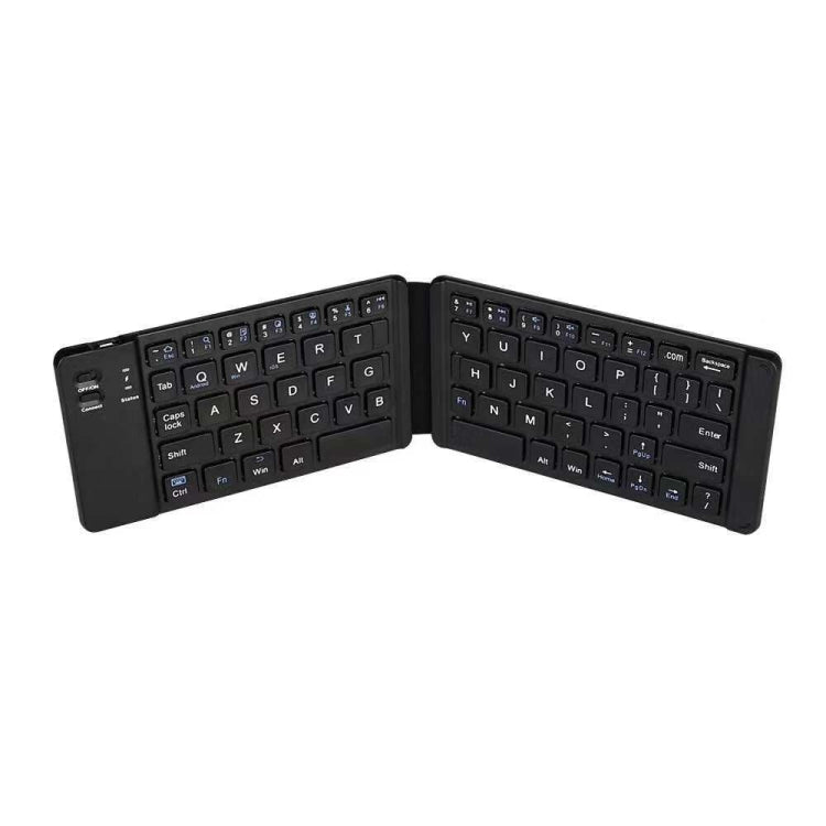 K018 USB Charging Foldable 67 Keys Bluetooth Wireless Keyboard (Black)