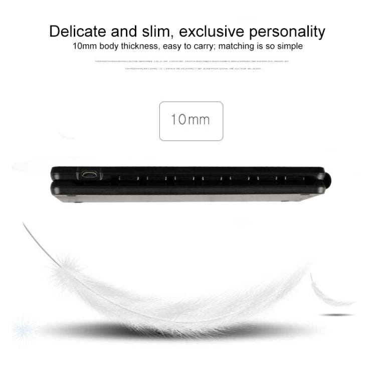 K018 USB Charging Foldable 67 Keys Bluetooth Wireless Keyboard (Black)