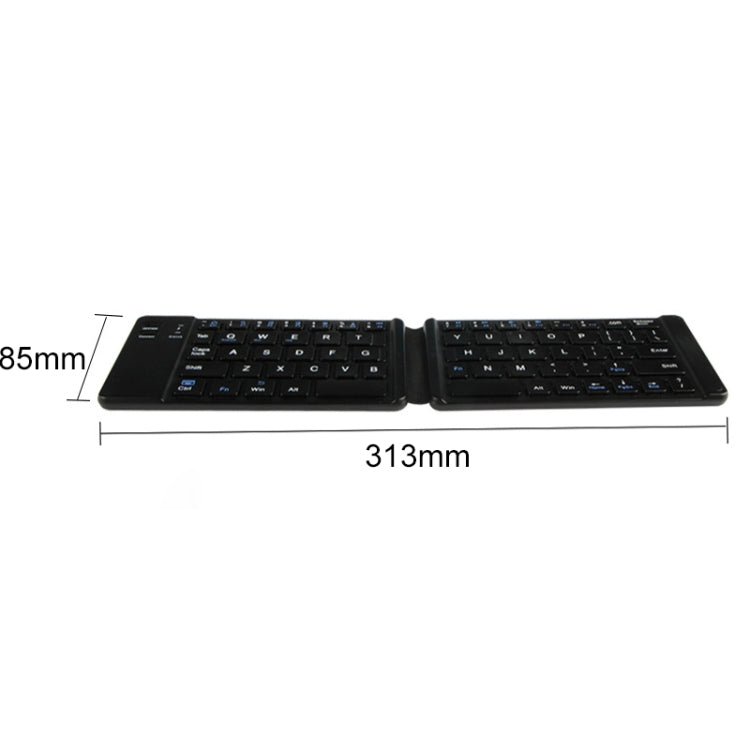 K018 USB Charging Foldable 67 Keys Bluetooth Wireless Keyboard (Black)