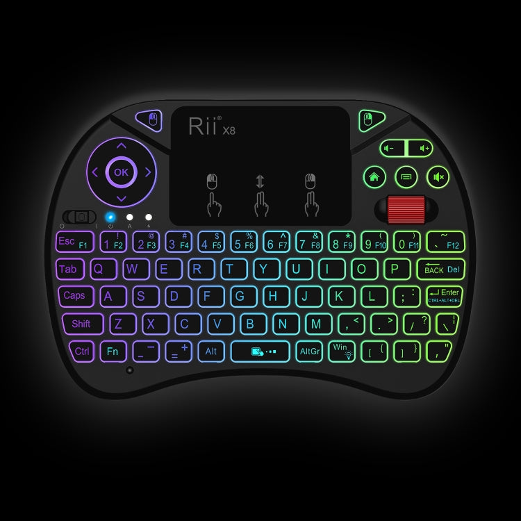 2.5 inch Touchpad Combo with Backlight(Black), Rii X8