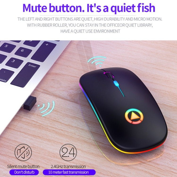 YINDIAO A2 2.4GHz 1600DPI 3-modes Adjustable Wireless Silent Mouse, Battery Powered(Black)