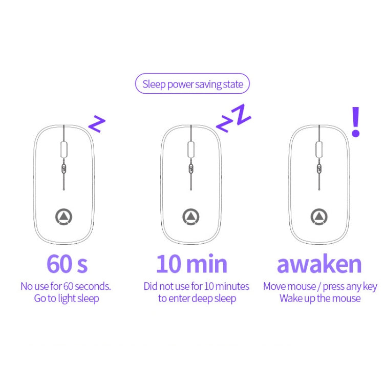 YINDIAO A2 2.4GHz 1600DPI 3-modes Adjustable Wireless Silent Mouse, Battery Powered(Black)