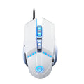 GM20 3200DPI 4-modes Adjustable 7-keys RGB Light Wired Gaming Mouse (White)