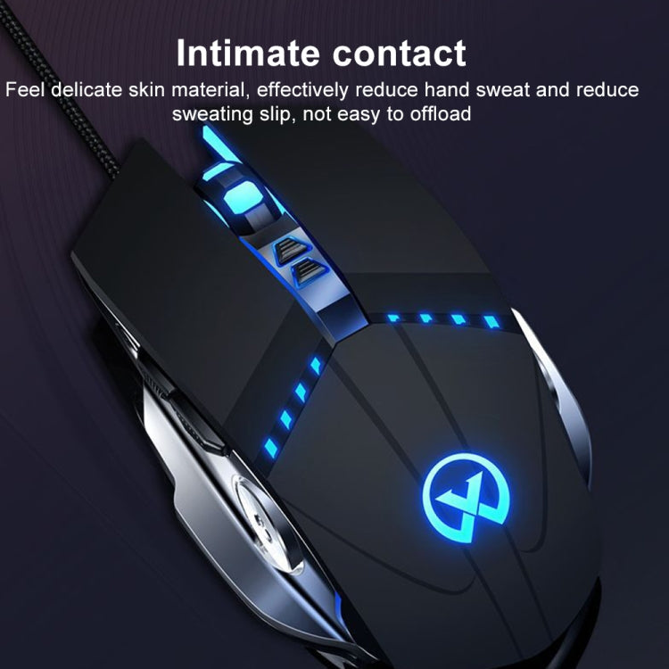 GM20 3200DPI 4-modes Adjustable 7-keys RGB Light Wired Gaming Mouse (White)