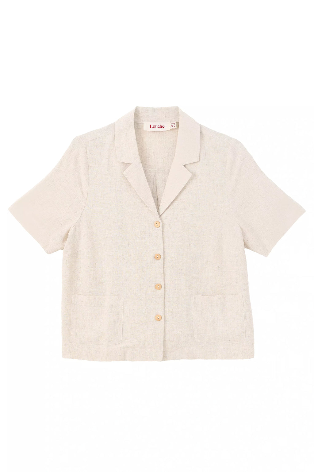 Kit Linen Mix 2 Pocket Short Sleeve Resort Shirt - Natural