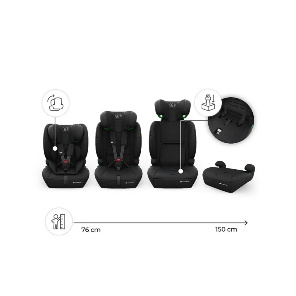 Kinderkraft Comfort Up 2 Plus Group 1/2/3 i-Size Car Seat - Black