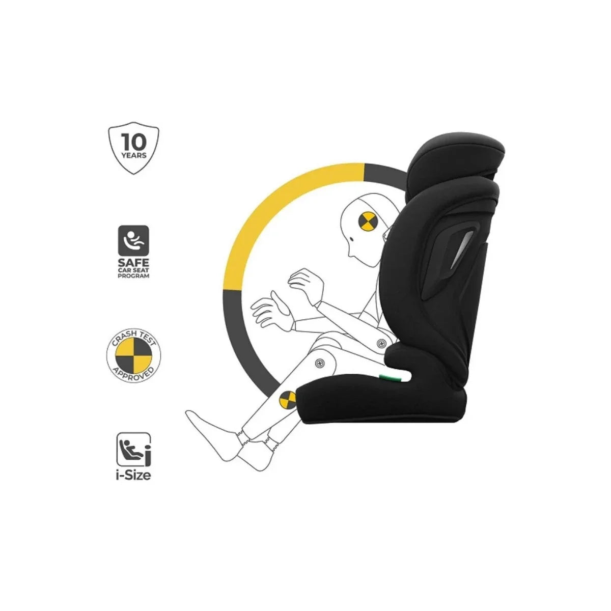 Kinderkraft Comfort Up 2 Plus Group 1/2/3 i-Size Car Seat - Black