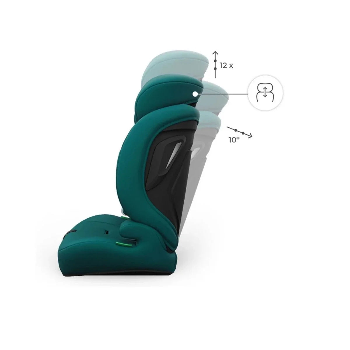 Kinderkraft Comfort Up 2 Plus Group 1/2/3 i-Size Car Seat - Green